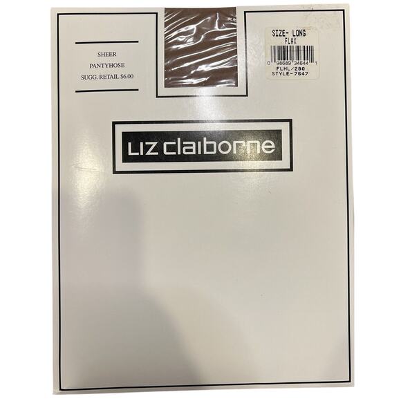 Liz Claiborne Sheer Pantyhose Size LONG Color Flax Style 7647 - Picture 1 of 7